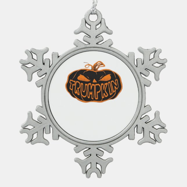 Ornement Flocon De Neige Halloween Trumpkin (Devant)