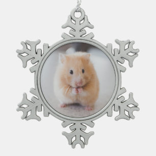 Ornement Flocon De Neige Hamster mignon
