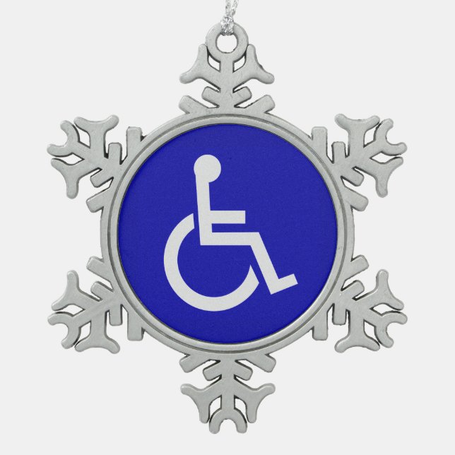 Ornement Flocon De Neige Handicapés handicapés (Devant)