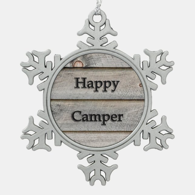 Ornement Flocon De Neige Happy Camper (Devant)
