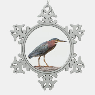 Ornement Flocon De Neige Heron vert