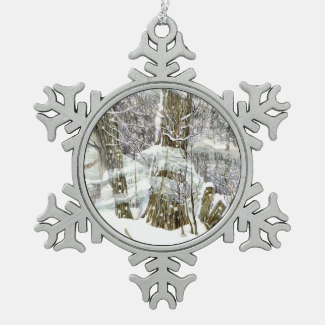 Ornement Flocon De Neige Hiver (Devant)