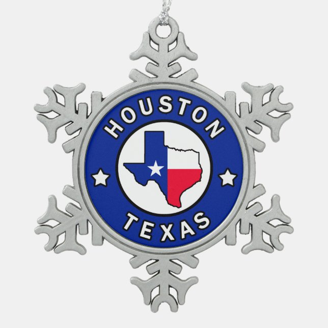 Ornement Flocon De Neige Houston le Texas (Devant)