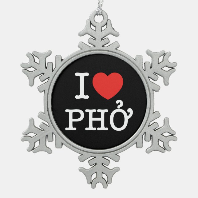 Ornement Flocon De Neige I coeur (amour) Pho (Devant)