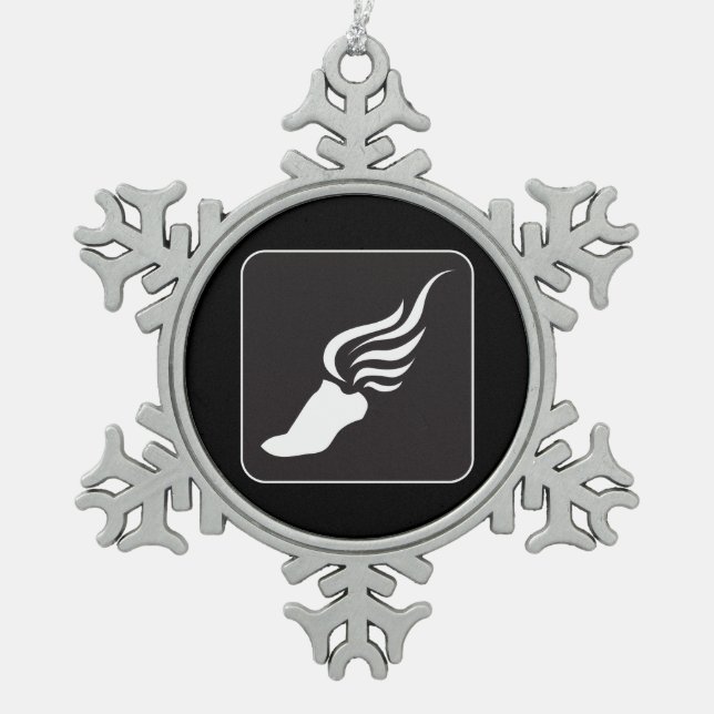 Ornement Flocon De Neige Icône d'athlétisme (Devant)