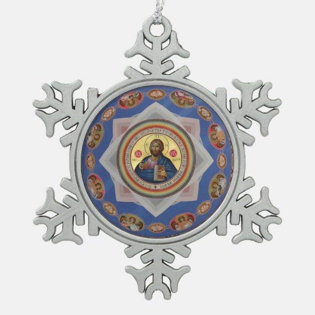 Ornement Flocon De Neige icône orthodoxe dieu église religion saint (Devant)