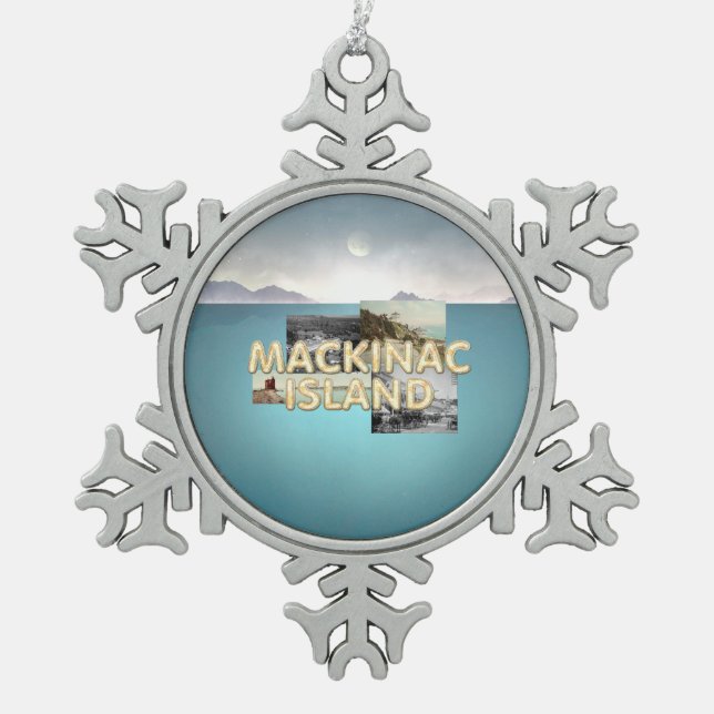 Ornement Flocon De Neige Île d'ABH Mackinac (Devant)