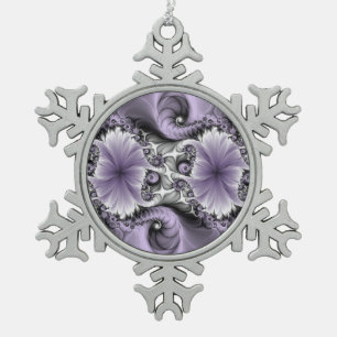 Ornement Flocon De Neige Illusion de lilas Art floral abstrait fantastique 