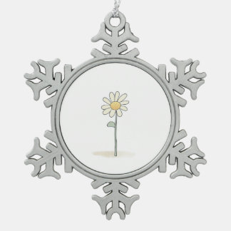 Ornement Flocon De Neige Illustration Daisy - Fleur Douce Simple