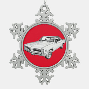 Ornement Flocon De Neige Illustration d'une voiture musculaire Pontiac Lema