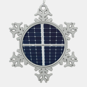 Ornement Flocon De Neige Image amusante d'un panneau solaire