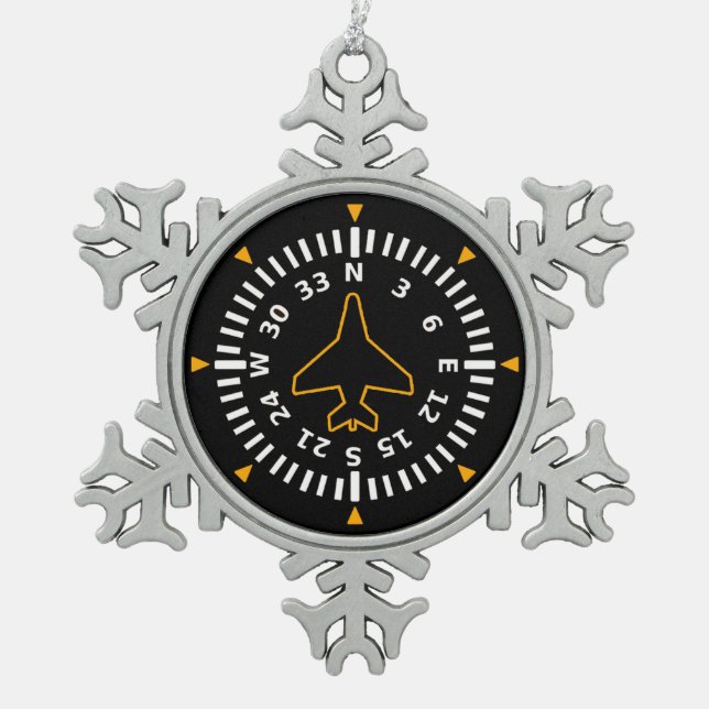 Ornement Flocon De Neige Instrument de vol Compteur d'aéronef (Devant)