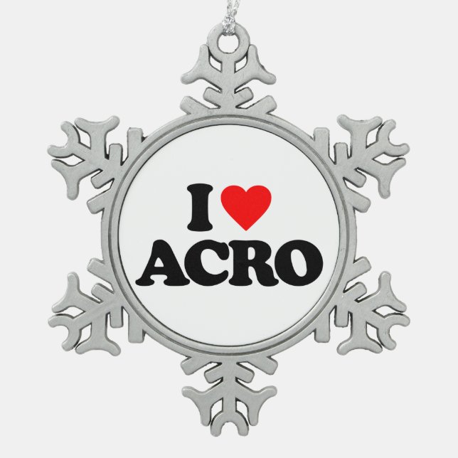 ORNEMENT FLOCON DE NEIGE J'AIME ACRO (Devant)