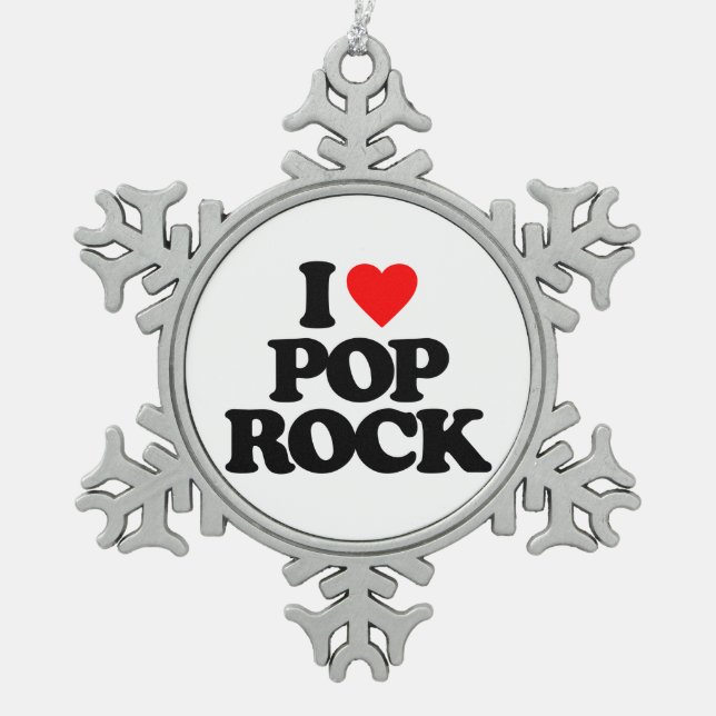 ORNEMENT FLOCON DE NEIGE J'AIME LA ROCHE DE POP (Devant)