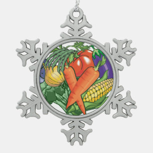 Ornement Flocon De Neige J'aime le jardinage de légumes