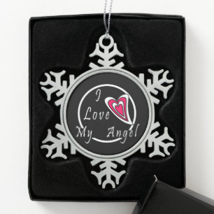 Ornement Flocon De Neige J'aime mon Ange