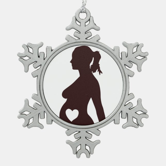 ORNEMENT FLOCON DE NEIGE J'AIME MON BÉBÉ (Devant)