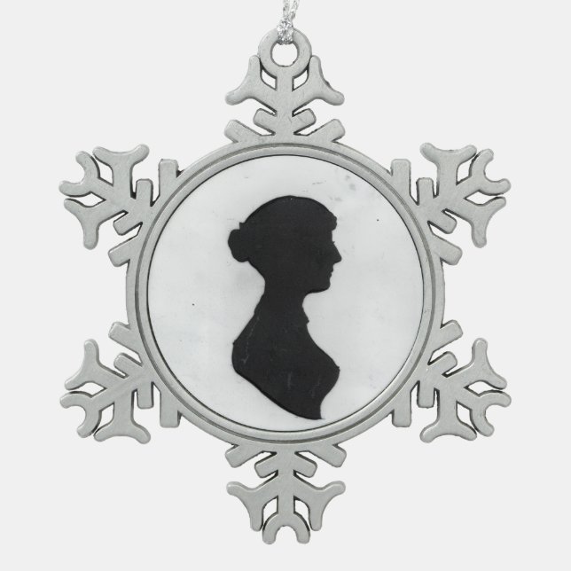 Ornement Flocon De Neige Jane Austen Silhouette (Devant)