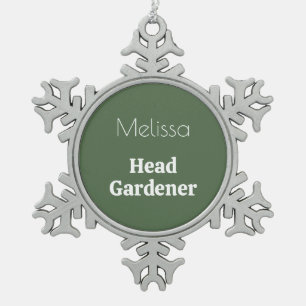Ornement Flocon De Neige Jardinier en Chef Roman Personnalisé Thème Jardin
