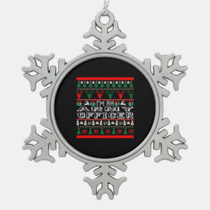 Ornement Flocon De Neige Je Suis Officier De L'Armée