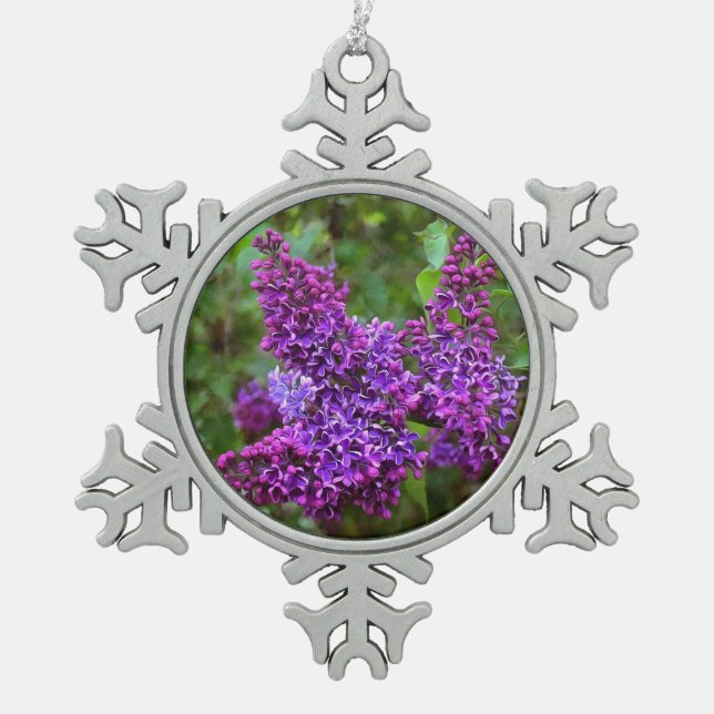 Ornement Flocon De Neige Jolie Lilacs violets (Devant)
