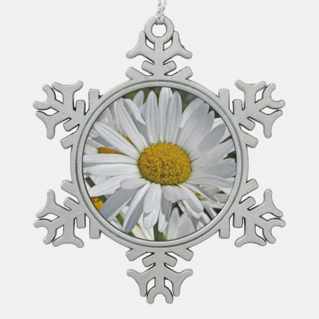 Ornement Flocon De Neige Jolie marguerite de printemps (Devant)