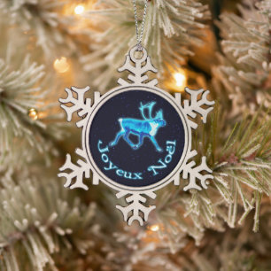 Ornement Flocon De Neige Joyeux Noё l - Caribou bleu (rennes)