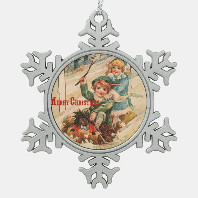 Ornement Flocon De Neige Joyeux Noël (Devant)