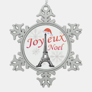 Ornement Flocon De Neige Joyeux Noel