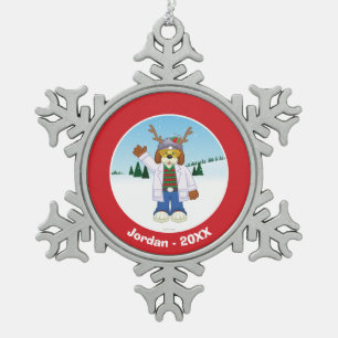 Ornement Flocon De Neige Jr. de Hausenfeffer de "Goober" de Harold J.