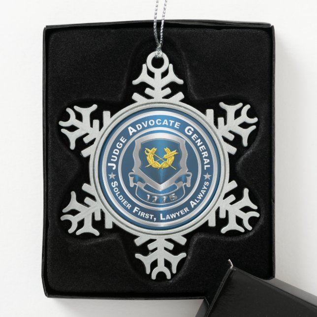 Ornement Flocon De Neige Juge-avocat général du JAG (Boîte)
