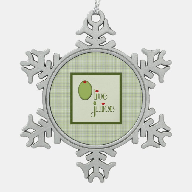 Ornement Flocon De Neige Jus olive (Devant)