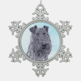 Ornement Flocon De Neige Kerry Blue Terrier peinture mignonne Chien d'origi