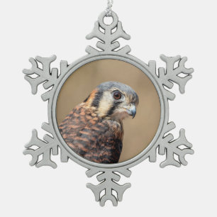 Ornement Flocon De Neige Kestrel américain