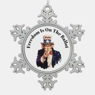 Ornement Flocon De Neige La Liberté Est Au Vote En 2026