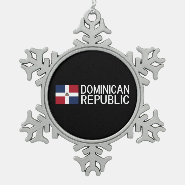 Ornement Flocon De Neige La République Dominicaine (Devant)