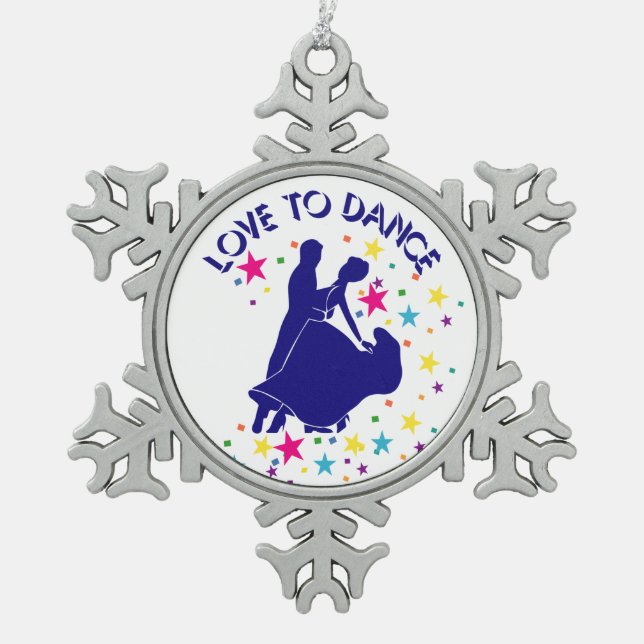Ornement Flocon De Neige L'amour pour la danse (Devant)