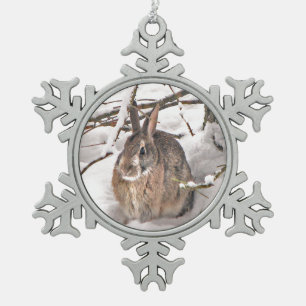 Ornement Flocon De Neige Lapin de neige