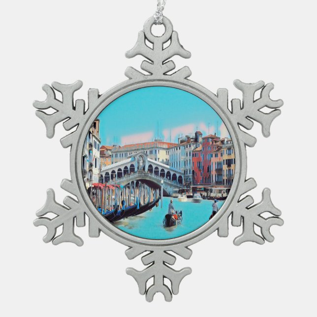 Ornement Flocon De Neige ldp VENICE - gondolas - rialto - (Devant)