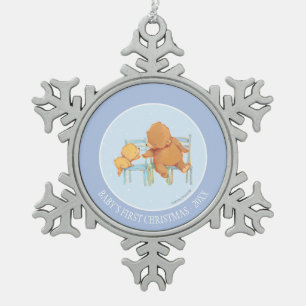 Ornement Flocon De Neige Le grand ours Brown aide peu ours jaune