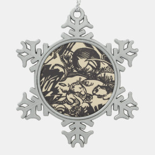Ornement Flocon De Neige Légende animale Tierlegende de Franz Marc  