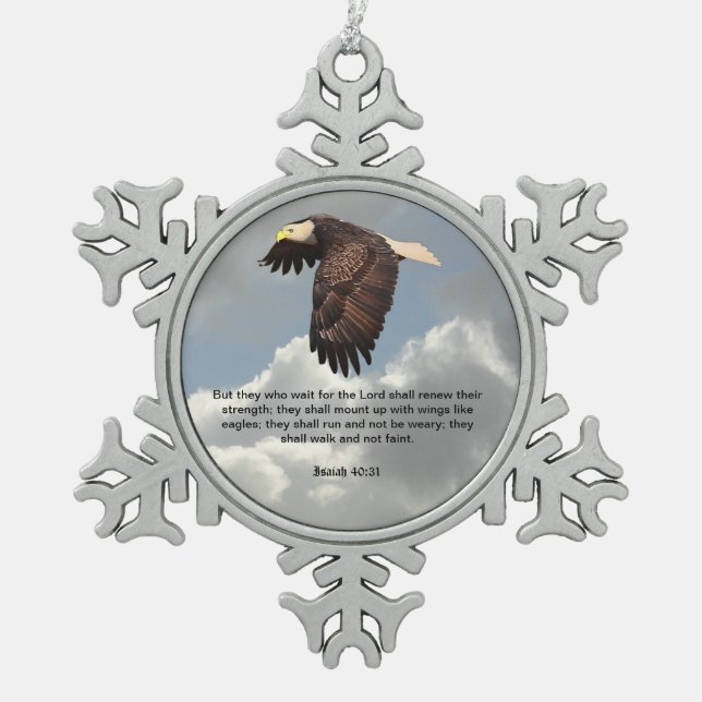 ORNEMENT FLOCON DE NEIGE LES AILES AIMENT EAGLES (Devant)