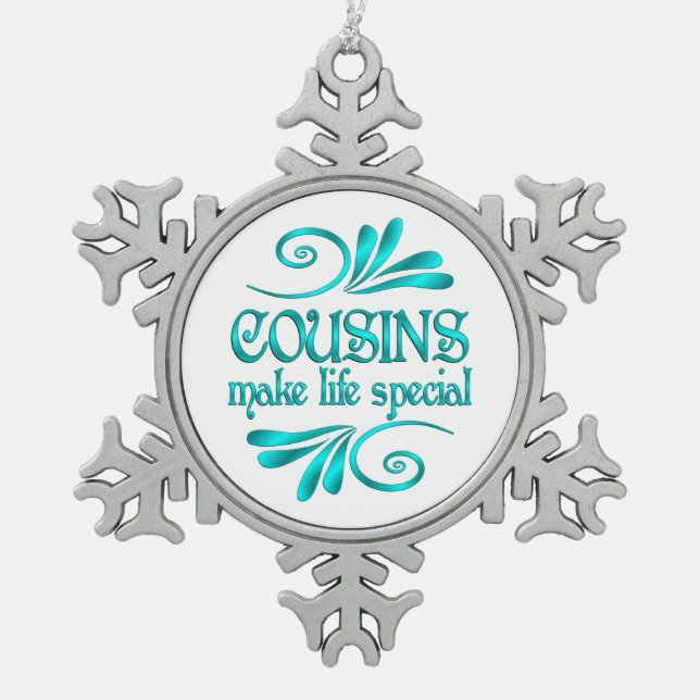 Ornement Flocon De Neige Les Cousins rendent la vie spéciale (Devant)