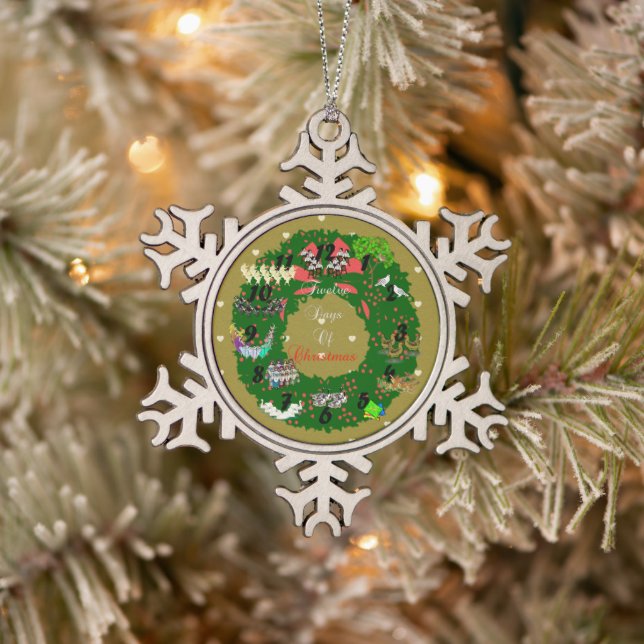 Ornement Flocon De Neige Les douze jours de Noël (Arbre)