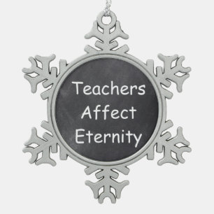 Ornement Flocon De Neige Les enseignants affectent Eternity Chalkboard Desi