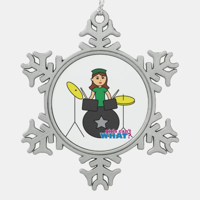 Ornement Flocon De Neige  Les filles ne peuvent quoi ? Conception personnal (Devant)