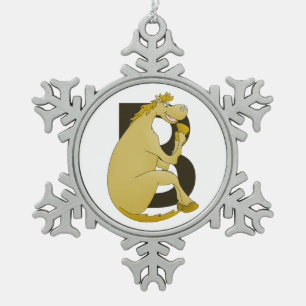 Ornement Flocon De Neige Lettre monographique rose B