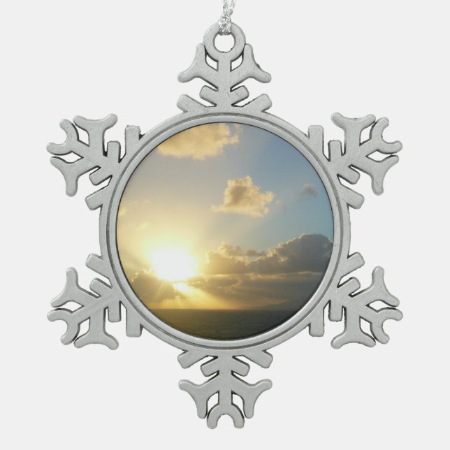Ornement Flocon De Neige Lever du soleil sur San Juan II Porto Rico (Devant)