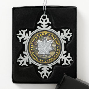 Ornement Flocon De Neige Lieutenant-Colonel Commandant de bataillon