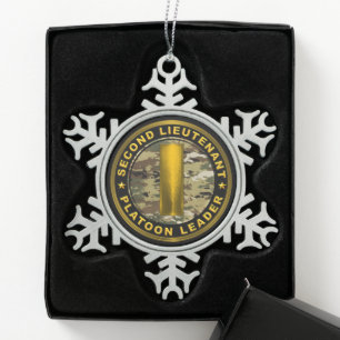Ornement Flocon De Neige Lieutenant en second 2LT Chef de section